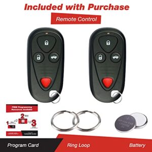 KeylessOption Keyless Entry Remote Control Car Key Fob Replacement for OUCG8D-387H-A (Pack of 2)