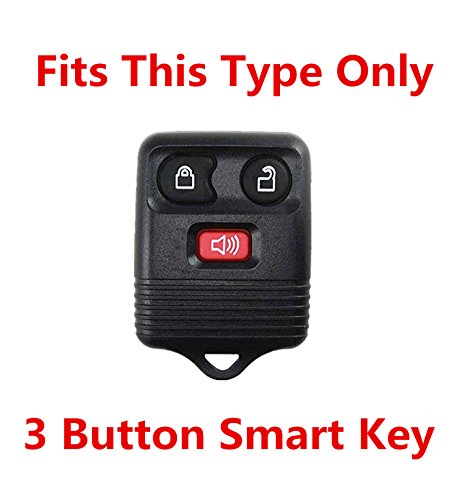 Rpkey Silicone Keyless Entry Remote Control Key Fob Cover Case protector Replacement Fit For Ford Lincoln Mercury Mazda CWTWB1U331 GQ43VT11T CWTWB1U345 8L3Z15K601B 8L-3Z-15K-601B(gules)