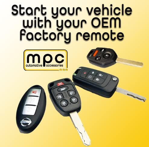 MPC Plug N Play Remote Starter for 2015-2020 Ford F-150 |Gas| |Key to Start| |NO HONK-Lock-Unlock-Lock| with T-Harness OEM Key Fob Activated