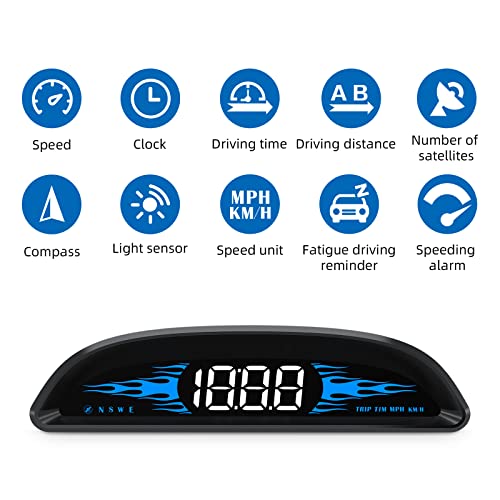 Universal Digital GPS Speedometer Car HUD Head Up Display Multifunction GPS Speed Meter White 0