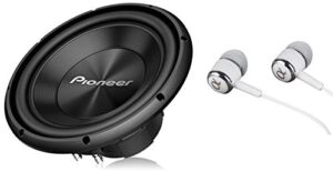pioneer ts-a300d4 12 inch 1500 watts max power dual 4-ohm voice coil a series car audio stereo subwoofer loudspeakers / free alphasonik earbuds