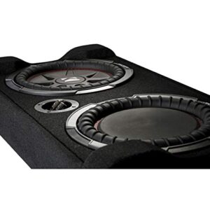 Kicker 47TRTP102 Car Audio Down Firing 10" Thin Sub Box Passive Radiator Bundle with Harmony HA-A400.1 Amplifier & Amp Kit