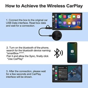 Aonerex Wireless CarPlay Adapter 2023 CarPlay Dongle Converts Wired to Wireless 5.8G WiFi Bluetooth 5.0 Stable Connection No Drop Compatible with iPhone iOS 10+