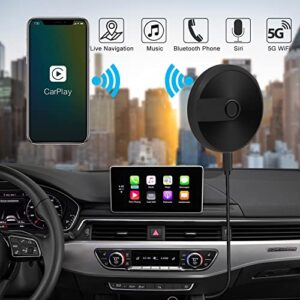 Aonerex Wireless CarPlay Adapter 2023 CarPlay Dongle Converts Wired to Wireless 5.8G WiFi Bluetooth 5.0 Stable Connection No Drop Compatible with iPhone iOS 10+