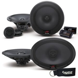 alpine r-series bundle – a pair of alpine r-s65c 6.5 inch component 2-way speakers & pair of r-s69 6×9 coaxial speakers
