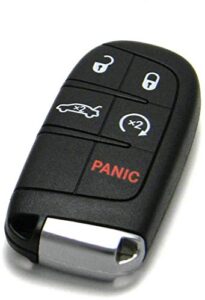 oem electronic 5-button smart key fob remote compatible with 2015-2017 chrysler 200 (fcc id: m3m-40821302, p/n: 68155687)