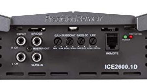 Precision Power ICE2600.1D Black Ice Series 2600W Class D Monoblock Amp