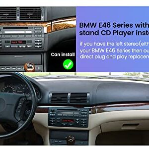 Car Radio Stereo for BMW 3 Series E46 323ci 325ci 330ci 318i 328i 330xi M3 1999-2004, 9 inch Andriod 11 Support BT/WiFi/Microphone/Mirror Link/Steering Wheel Control 2+32GB
