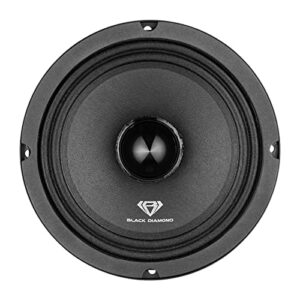 black diamond dia-m6.4b loudspeaker – 6.5″, midrange with bullet, 500w max, 250w rms, 4 ohms – premium quality audio door speakers for car or truck stereo sound system (1 speaker)