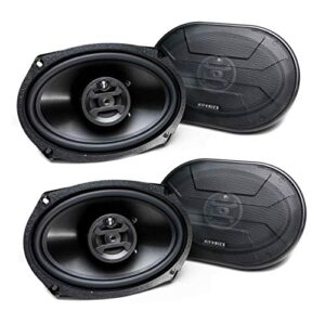 hifonics zeus zs-693, 800 watt 6 x 9 inch 3 way car audio coaxial speakers, 2 pairs, black