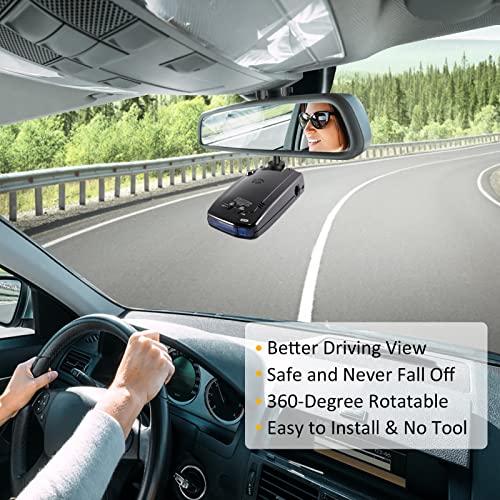 SDSACZMU Radar Detector Mount, Car Rear View Mirror Radar Detector Mount, for Escort Passport, Beltronics Vector & Rocky Mountain Phantom-T Radar Detector Rearview Mirror Stem Mount