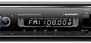 BLAUPUNKT Irvine70 Multimedia Car Stereo - Single DIN LCD Display with Bluetooth Streaming, Hands-Free Calling, MP3/USB Front Aux, AM/FM Receiver - Detachable Faceplate