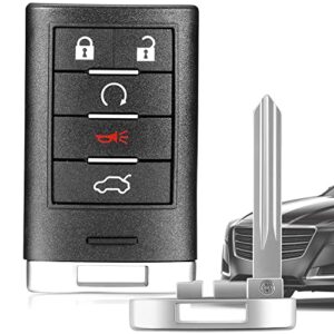 (fcc id: m3n5wy7777a) 5 buttons compatible with cadillac cts 2008-2015/ sts 2008-2011car keyless entry remote smart key fob