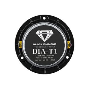 BLACK DIAMOND Dia-T1 1" Super Bullet Tweeter 240 Watts 4-Ohm Ohms Built in Crossover (2 Speakers)