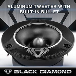 BLACK DIAMOND Dia-T1 1" Super Bullet Tweeter 240 Watts 4-Ohm Ohms Built in Crossover (2 Speakers)