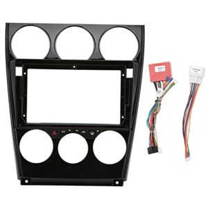 dash mounting kits, fydun 9 inch 2 din black plastic radio stereo fascia navigation frame for mazda 6 2004‑2016