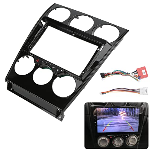 Dash Mounting Kits, Fydun 9 inch 2 Din Black Plastic Radio Stereo Fascia Navigation Frame for Mazda 6 2004‑2016