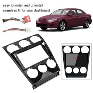 Dash Mounting Kits, Fydun 9 inch 2 Din Black Plastic Radio Stereo Fascia Navigation Frame for Mazda 6 2004‑2016