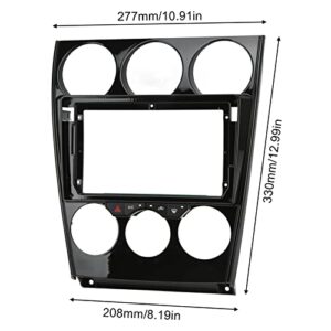 Dash Mounting Kits, Fydun 9 inch 2 Din Black Plastic Radio Stereo Fascia Navigation Frame for Mazda 6 2004‑2016