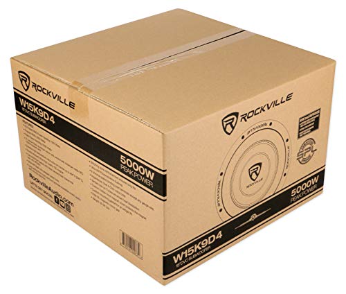 Rockville (2) W15K9D4 15" 10,000w Car Subwoofers Dual 4-Ohm Subs CEA Compliant