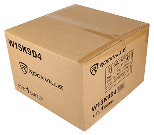 Rockville (2) W15K9D4 15" 10,000w Car Subwoofers Dual 4-Ohm Subs CEA Compliant