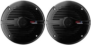 boss audio systems mr60b 6.5 inch marine speakers – weatherproof, 200 watts of power per pair, 100 watts each, full range, 2 way, sold in pairs