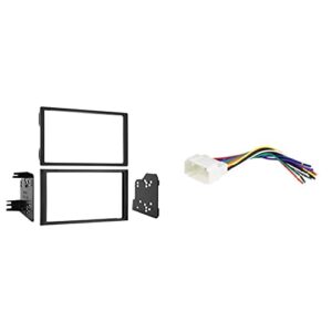 metra 95-7861 double din installation dash kit & scosche ha08b compatible with select 1998-11 honda power/speaker connector/wire harness for aftermarket stereo installation with color coded wires