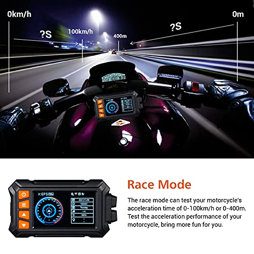 ZOMFOM MD30 Dual 2K 30fps/1080P 60fps Motorcycle Camera, All Waterproof Dash Cam 3'' LCD Front and Rear 150° Wide Angle with Wired Remote, Wi-Fi, GPS, EIS and Race Mode, Max up to 256GB