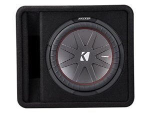 kicker compr12 12-inch (30cm) subwoofer in vented enclosure, 2-ohm, 500w