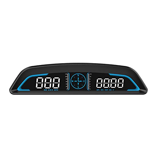 Qfansi Digital GPS Speedometer Universal Head Up Display for Car Large LCD Display HUD Gauge with MPH Speed Fatigued Driving Alert Overspeed Alarm Trip Meter for All Vehicle (G3)