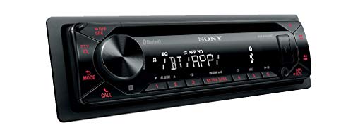 Sony MEX-N4300BT Built-in Dual Bluetooth Voice Command CD/MP3 AM/FM Radio Front USB AUX Pandora Spotify iHeartRadio iPod / iPhone Siri and Android Controls Car Stereo Receiver with ALPHASONIK EARBUDS