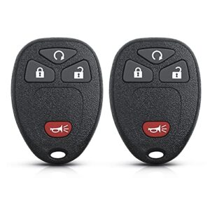 key fob keyless entry remote replacement for gmc sierra/chevy silverado traverse equinox avalanche/pontiac torrent/saturn outlook vue/hummer h2 (ouc60270, ouc60221)