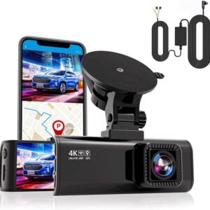 REDTIGER F7NS 4K Dash Cam with Wi-Fi GPS Front and Type c hardwire kit