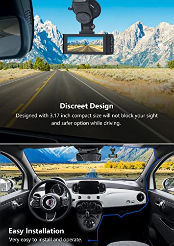 REDTIGER F7NS 4K Dash Cam with Wi-Fi GPS Front and Type c hardwire kit