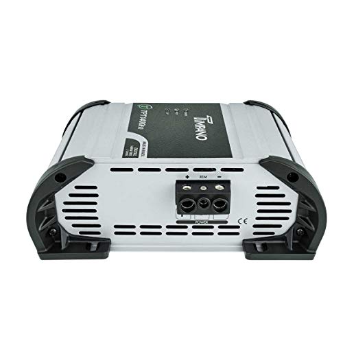 Timpano 1 Channel TPT1400EQ Compact Car Audio Amplifier - 1400 Watts at 2 Ohms - 12 Volts Full Range Class D Small Sized Monoblock Amp with Built-in Equalizer