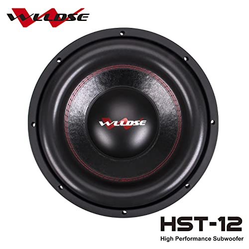 WLLDSE 12 inch 1200 Watt Peak Momentary Power Dual 2 Ohm Car Subwoofer, Black