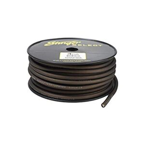 stinger ssvlp4bk 4ga matte black power wire 100′