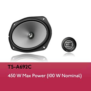 PIONEER TS-A692C A Series 6" x 9" 450 W Max Power, Carbon/Mica-Reinforced IMPP Cone, 20mm PI Tweeter - Component Speakers (Pair)