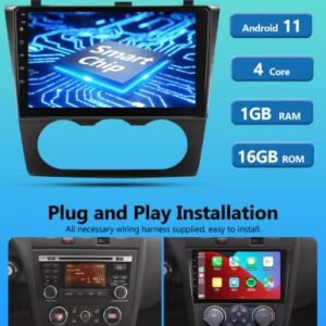 Android Car Radio Stereo for Nissan Altima 2008-2012 with Wireless Carplay Android Auto, 9” Touchscreen Radio Supports GPS Navigation, Steering Wheel Control, WiFi, Hi-Fi, FM/RDS, Split Screen