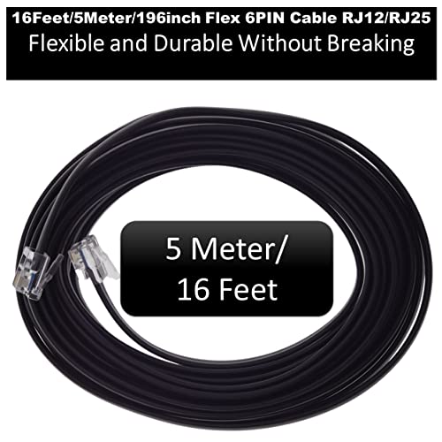 Xtenzi 6Pin Flex Cable XTFC Wire Accessory XT91612 for Amp Remote Bass Knob Compatible with Kicker IX ZX DX ZXM Amplifier