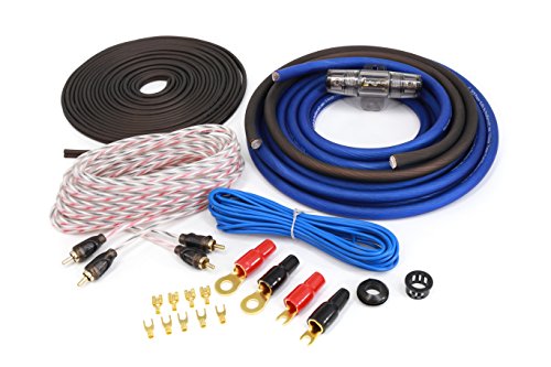 KnuKonceptz Blue KCA Complete 8 Gauge Amp Installation Wiring Kit