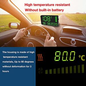 KingNeed Original Universal GPS Head Up Display Speedometer Odometer Car Digital Speed Display MPH Over Speeding Alarm Car Clock for All Vehicles C60/C60S/C80/C90 (C90)