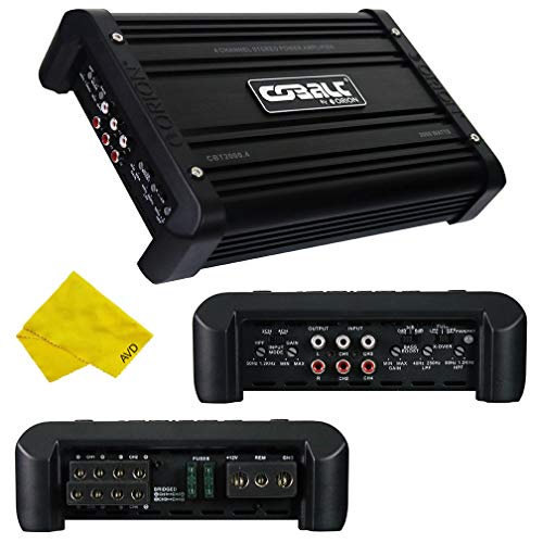 Orion Cobalt 4 Channel Amplifier – Class A/B Multichannel Amplifier 1000W RMS 2000W Max, Car Electronics Car Audio Stereo Subwoofer 2 Ohm Stable Bass Boost MOSFET Amplifier for Car Speakers Sub Amp