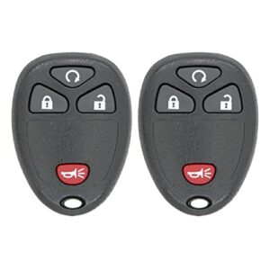 keyless2go replacement for new keyless entry with remote start car key fob for select vehicles with 15114374 kobgt04a (2 pack)