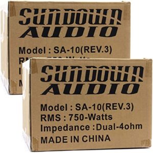 Sundown Audio Two SA-10 D4 Classic 10" Dual 4-Ohm 750W RMS SA Series Subwoofers