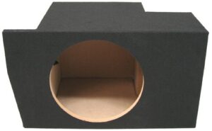 compatible with ford mustang coupe 2005-2014 single 12″ subwoofer trunk corner sub box speaker enclosure