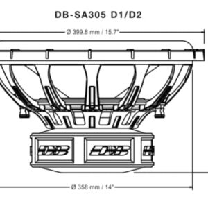 Deaf Bonce Apocalypse DB-SA305 D1 15" 4000W Dual 1-Ohm Subwoofer