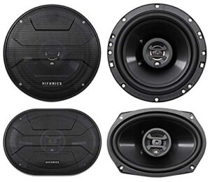 hifonics 2 zs693 6×9 800 watt car audio coaxial speakers+2 6.5″ 600w speakers