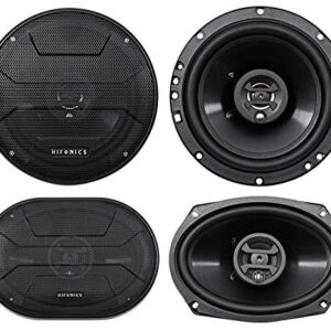 Hifonics 2 ZS693 6x9 800 Watt Car Audio Coaxial Speakers+2 6.5" 600w Speakers