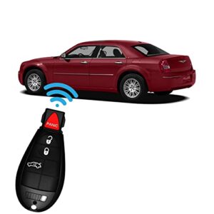 4 Button Keyless Entry Remote Key fob Compatible for 2008-2010 Chrysler 300, 2008-2012 Dodge Charger Journey Durango, 2008-2014 Grand Caravan, Challenger M3N5WY783X IYZ-C01C 433MHz